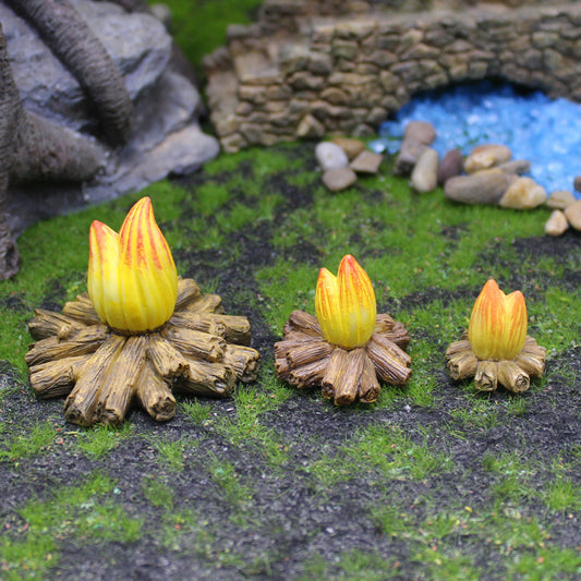 Cozy Campfire Miniature Landscape Decoration - Fairy Garden Resin Accent - product image 1