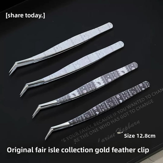 Fair Isle Precision Craft Tweezers for DIY Journaling & Miniature Scene Building - product image 2