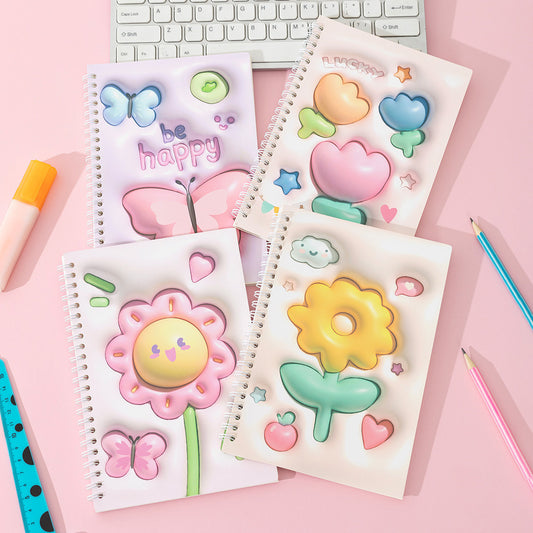 Flower & Butterfly Collection Cute Spiral Notebook - product image 1