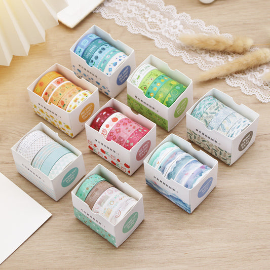 Vintage & Geometric Washi Tape Collection – Decorative Journaling & DIY Craft Tape Set - product image 1