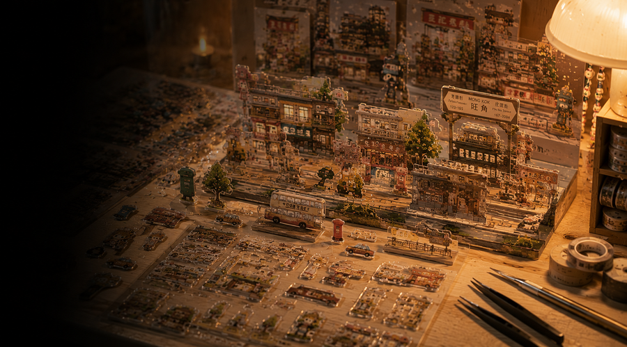 Miniature world building details