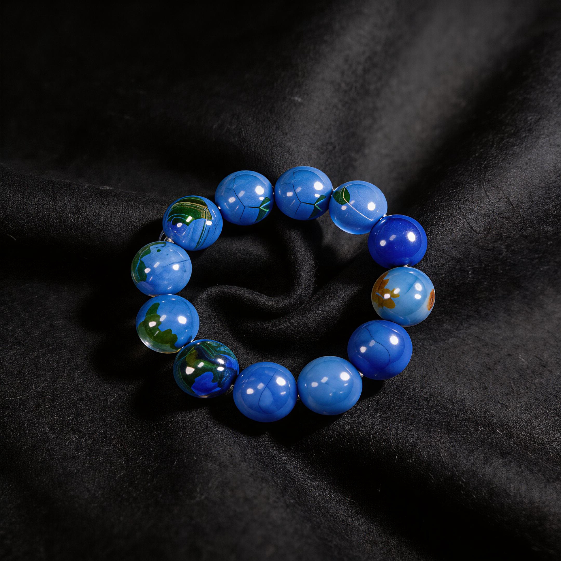 Natural Earth Agate Bracelet - Improves Focus& Patience Stone - Cleanses Negative Energy & Balances Aura - product image 3