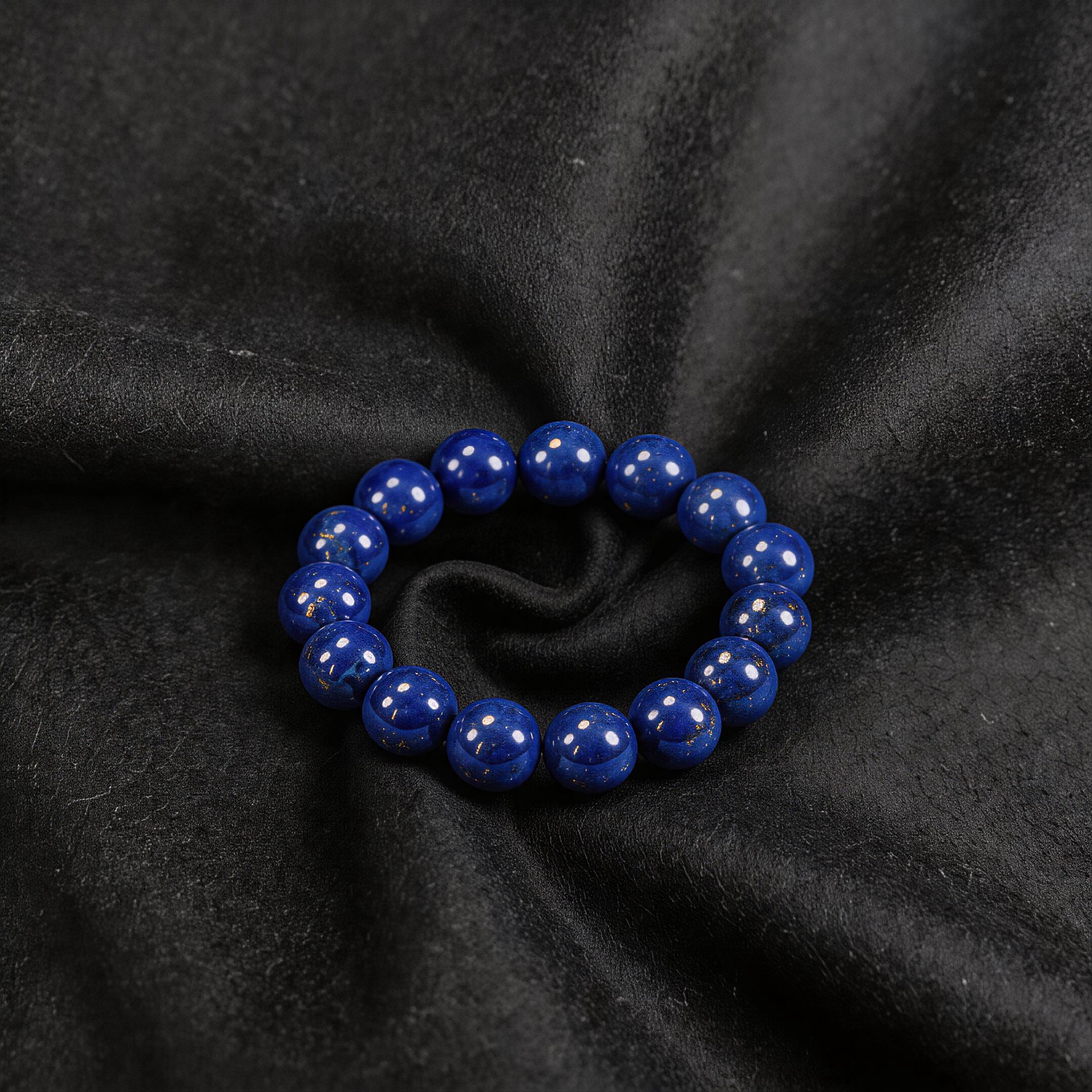 Natural White Moonstone Nature Lapis Lazuli Bracelet - Enhances Self-Confidence & Leadership Qualities Stone - Calms Emotions & Cleanses Negative E...